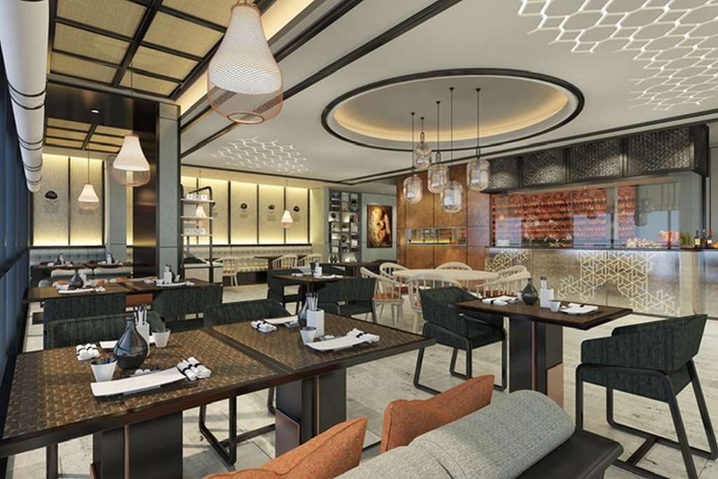 Hilton Dili Palm Springs Hotell Restaurang bild