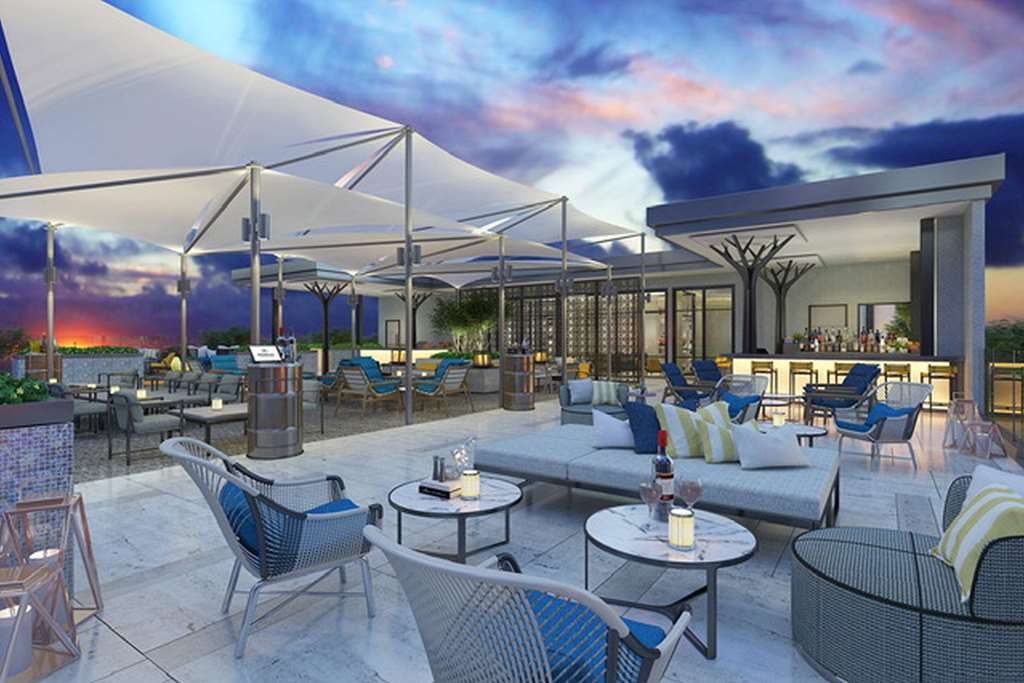 Hilton Dili Palm Springs Hotell Restaurang bild